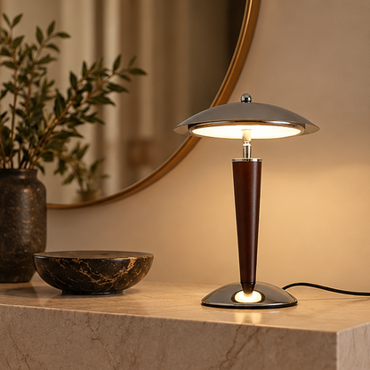 Royelux Modern Retro Dome Table Lamp For Living Room & Bedside