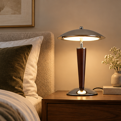 Royelux Modern Retro Dome Table Lamp For Living Room & Bedside