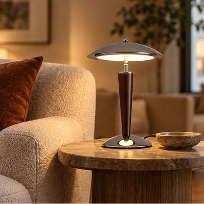 Royelux Modern Retro Dome Table Lamp For Living Room & Bedside