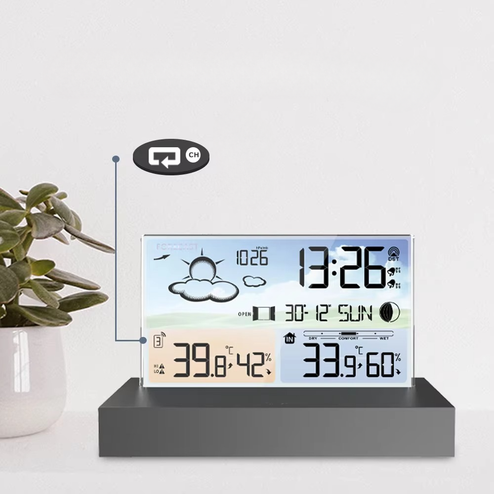 Digital Smart Table Clock Homely Dreams Compact Acrylic Alarm Clock with Temperature Display for Desk or Nightstand