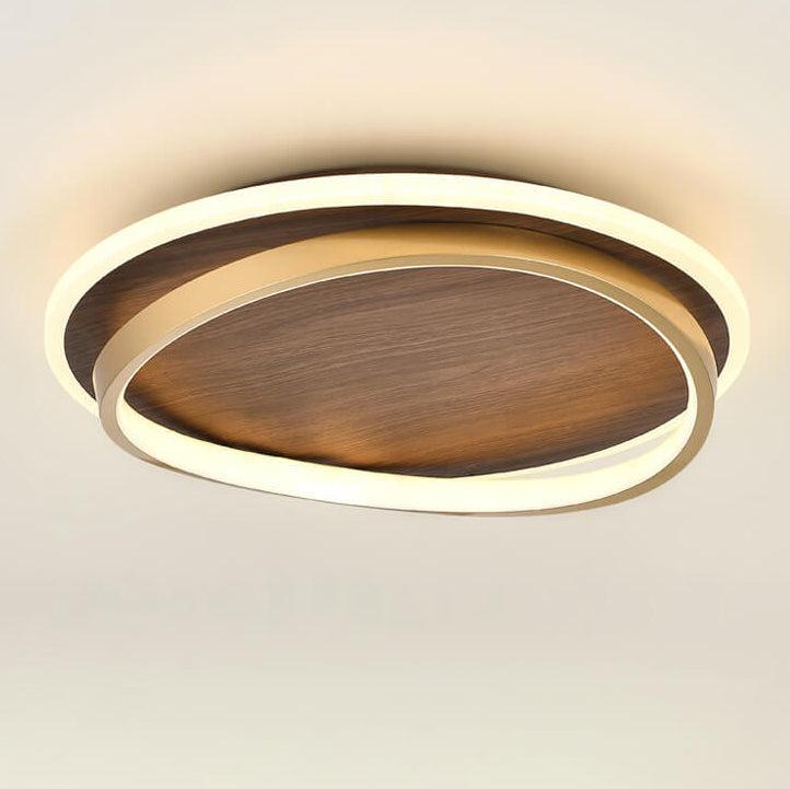 Royelux Dimmable LED Ceiling Light, Walnut Finish, Modern Minimalist, 3 CCT-Royale Basic