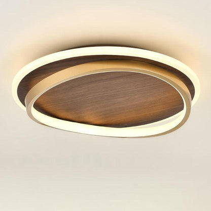 Royelux Dimmable LED Ceiling Light, Walnut Finish, Modern Minimalist, 3 CCT-Royale Basic