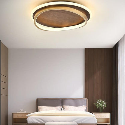 Royelux Dimmable LED Ceiling Light, Walnut Finish, Modern Minimalist, 3 CCT-Royale Basic