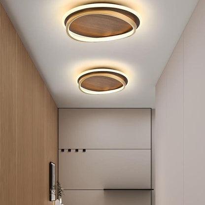Royelux Dimmable LED Ceiling Light, Walnut Finish, Modern Minimalist, 3 CCT-Royale Basic