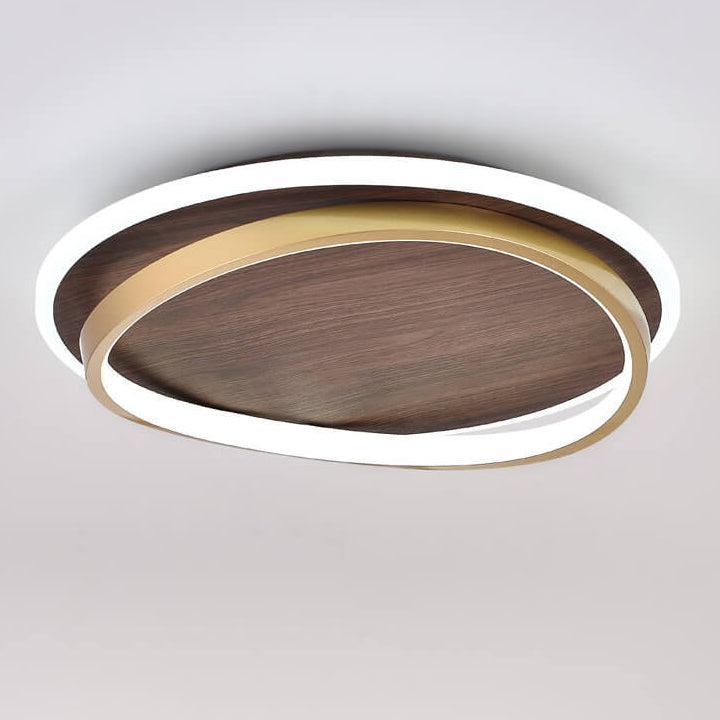 Royelux Dimmable LED Ceiling Light, Walnut Finish, Modern Minimalist, 3 CCT-Royale Basic