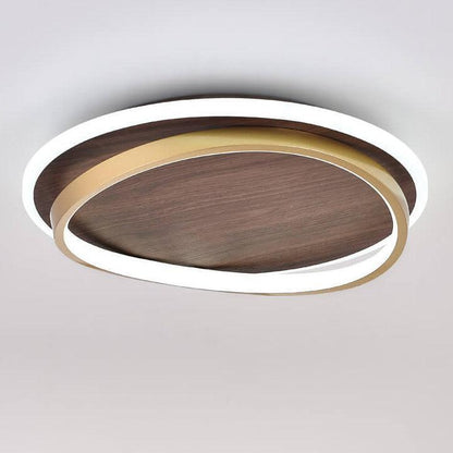 Royelux Dimmable LED Ceiling Light, Walnut Finish, Modern Minimalist, 3 CCT-Royale Basic