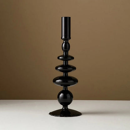 Royaleva Handmade Glass Candle Holders - Elegant Decorative Accent Pieces