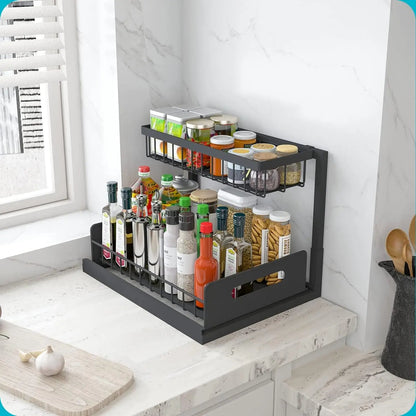 Luxora 2 Tier Slide Out Under Sink Organizer for Kitchen