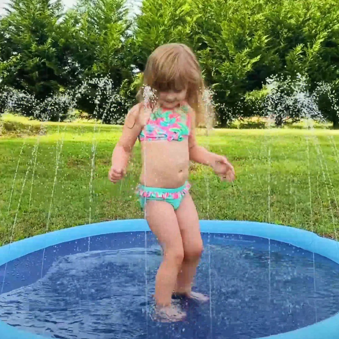 Pawellure Splash Pad for Dogs & Kids – Anti-Slip Summer Sprinkler Mat for Outdoor Fun