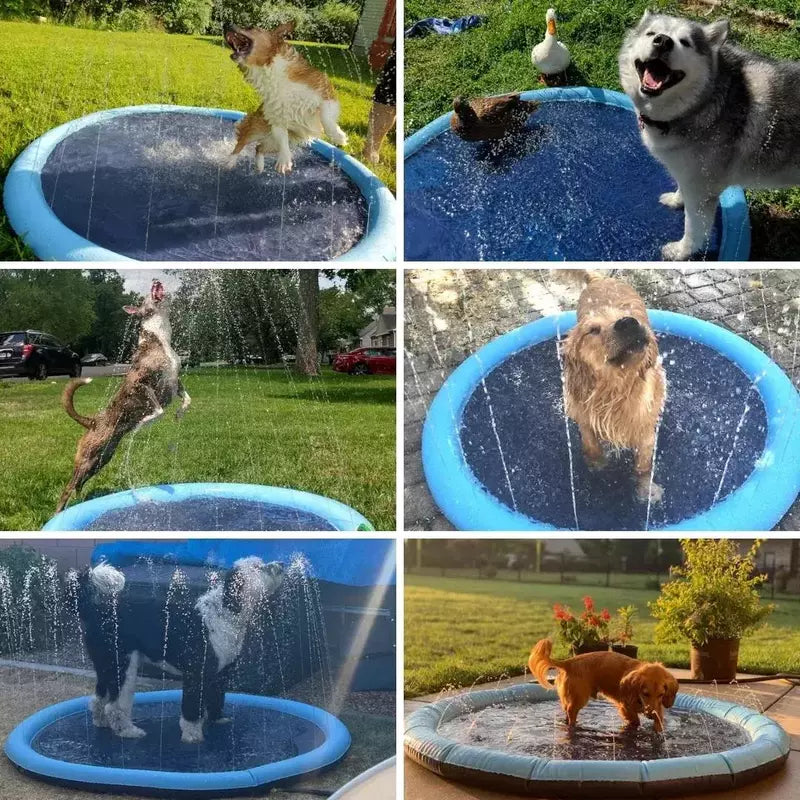 Pawellure Splash Pad for Dogs & Kids – Anti-Slip Summer Sprinkler Mat for Outdoor Fun