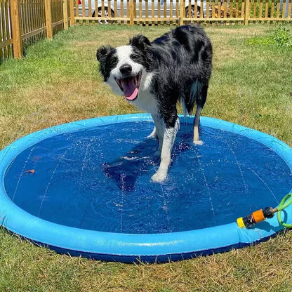 Pawellure Splash Pad for Dogs & Kids – Anti-Slip Summer Sprinkler Mat for Outdoor Fun
