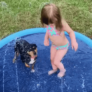 Pawellure Splash Pad for Dogs & Kids – Anti-Slip Summer Sprinkler Mat for Outdoor Fun