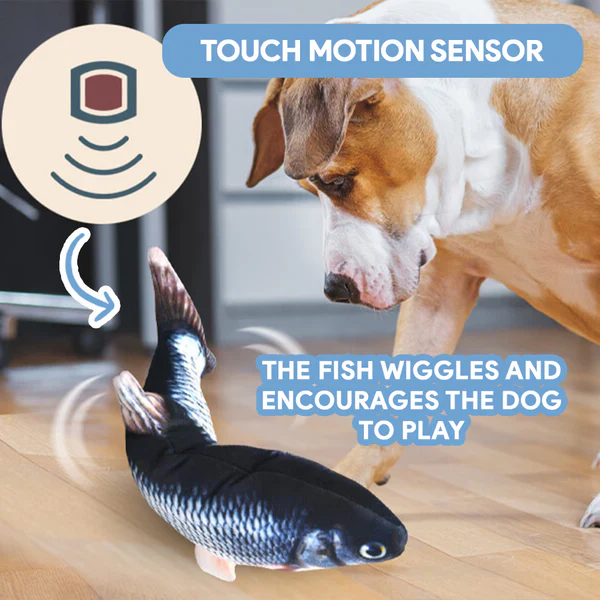 Pawelux Interactive Dancing Fish Toy – Realistic Flopping Motion for Dogs