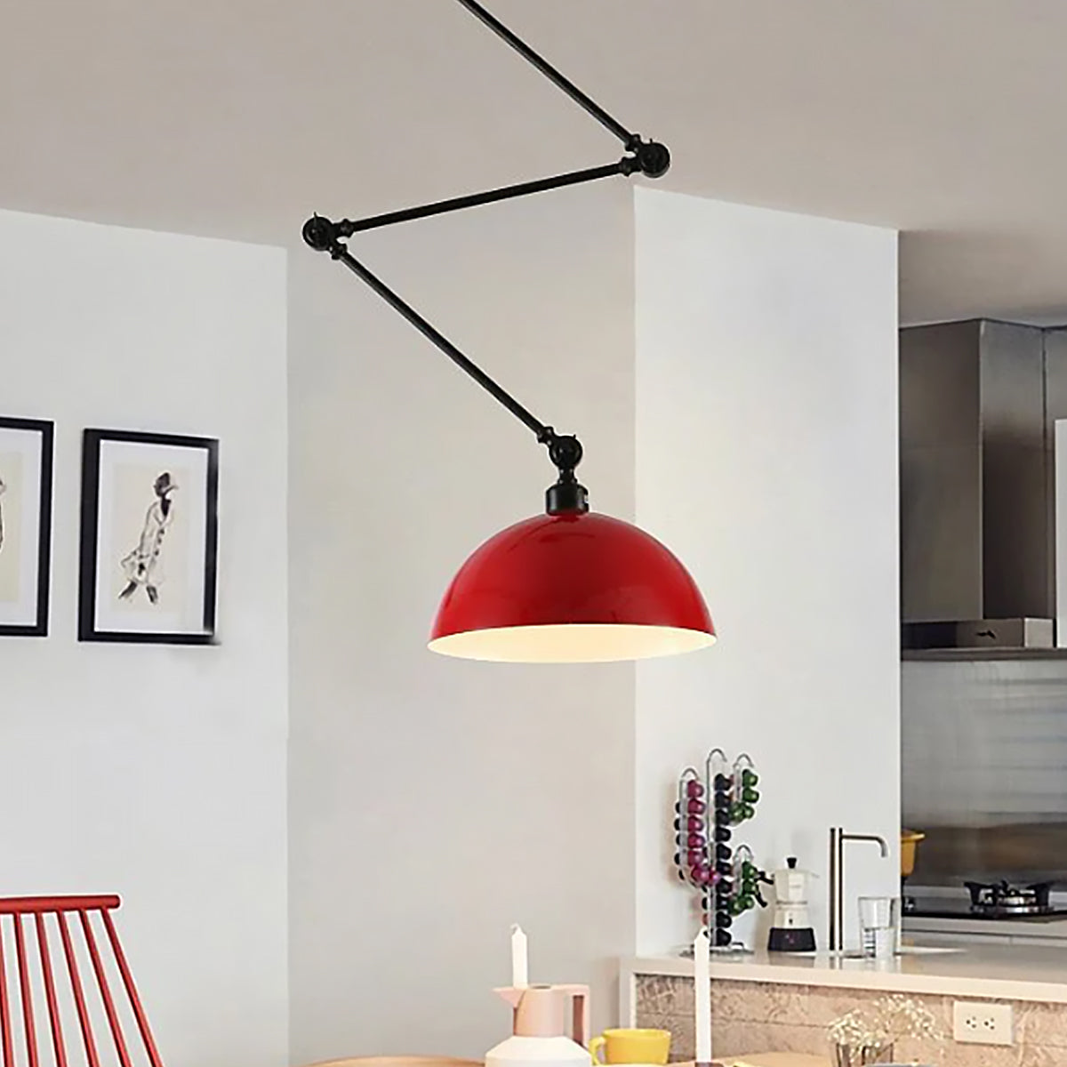Dome Pendant Metal Folding Fixture Ceiling Wall Light 2