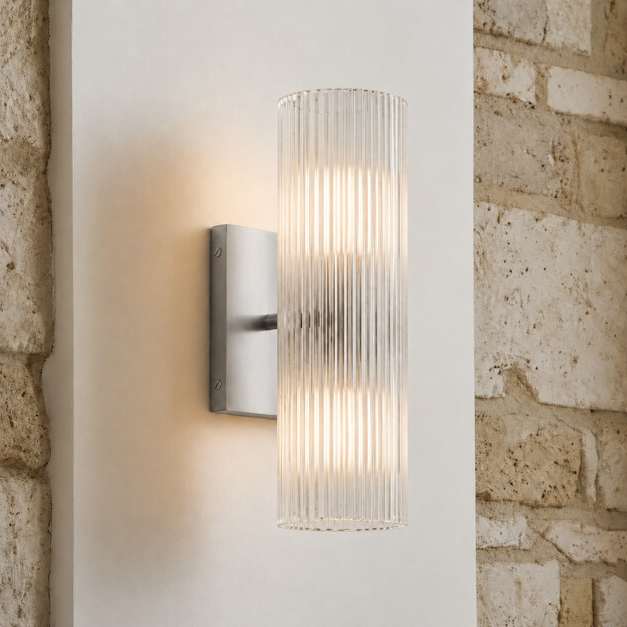 Doran Modern Elegant Alabaster Tube Sconce 11