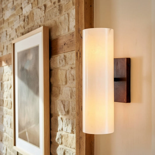 Doran Modern Elegant Alabaster Tube Sconce 8