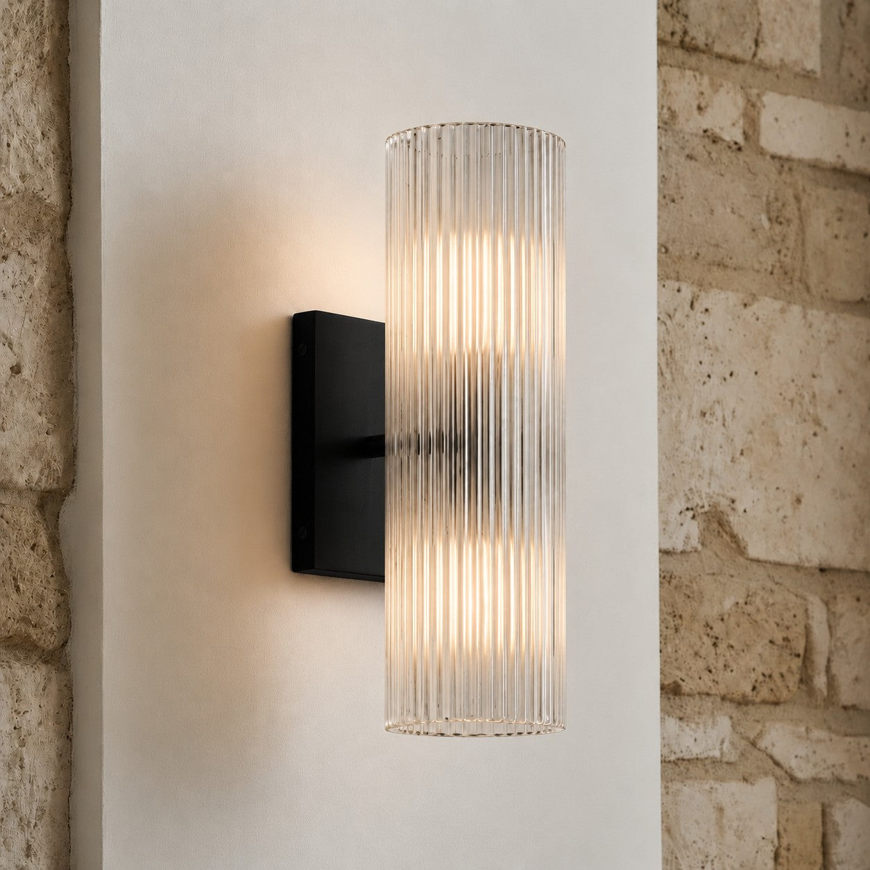 Doran Modern Elegant Alabaster Tube Sconce 9