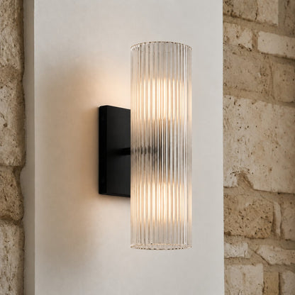 Doran Modern Elegant Alabaster Tube Sconce 9