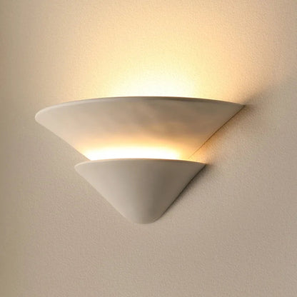 Double Layer White Gypsum Wall Lamp 0
