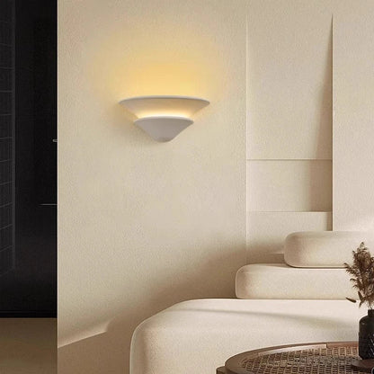 Double Layer White Gypsum Wall Lamp 1