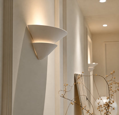 Double Layer White Gypsum Wall Lamp 2