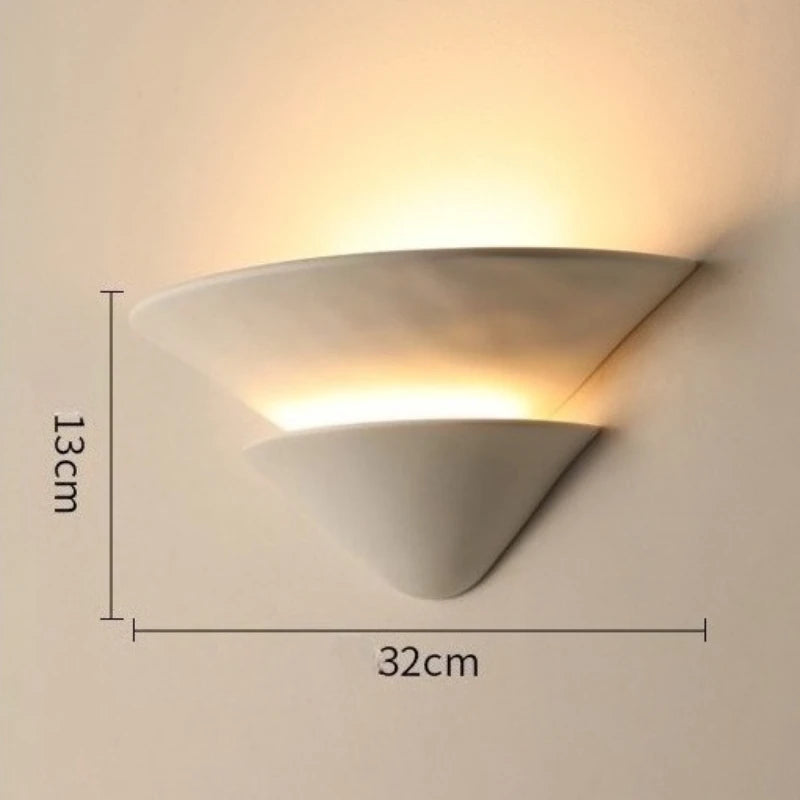 Double Layer White Gypsum Wall Lamp 6
