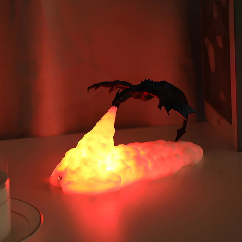 LuxRoyale Dragon Light Night Lamp 3D Printed Fantasy Glow