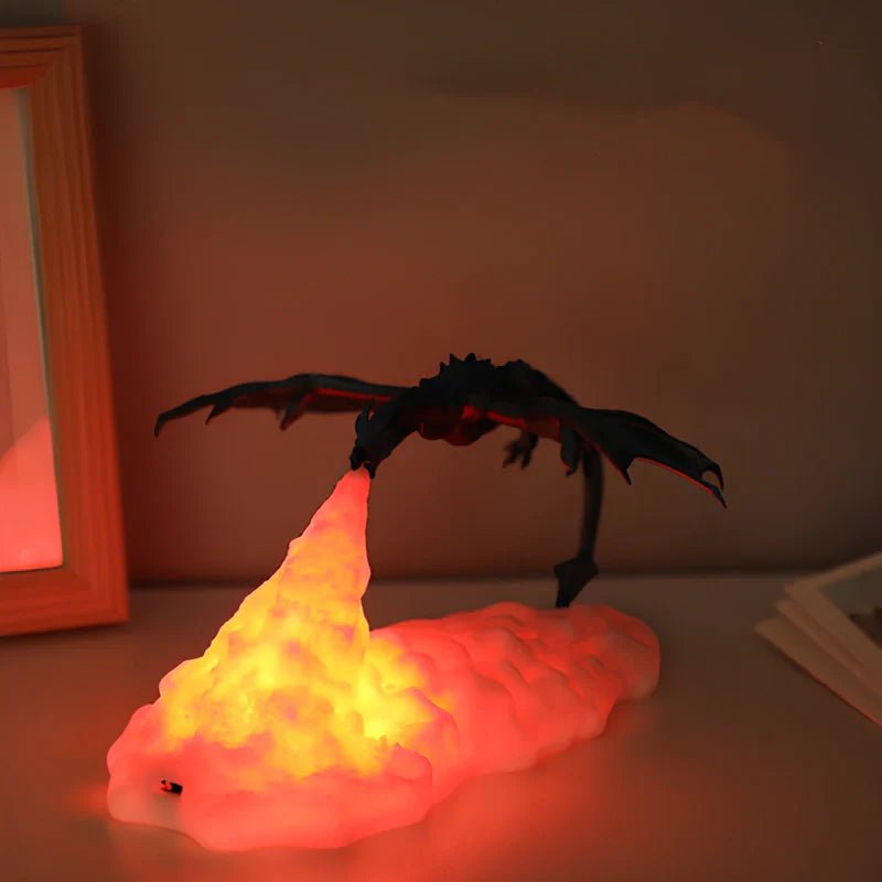 LuxRoyale Dragon Light Night Lamp 3D Printed Fantasy Glow