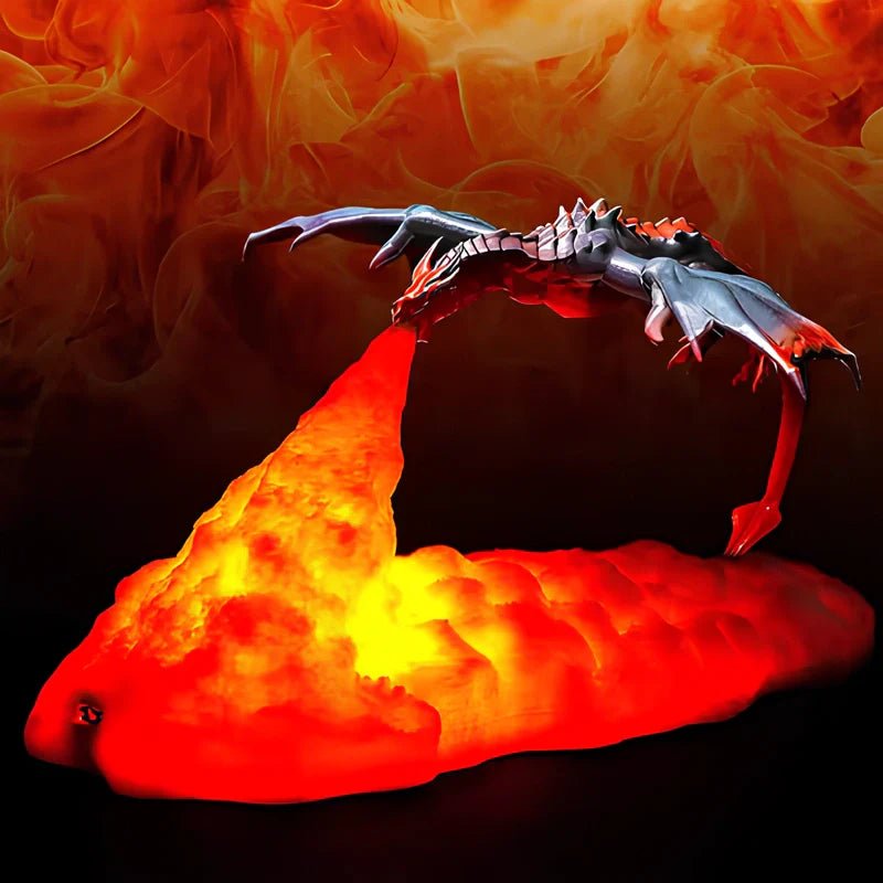 LuxRoyale Dragon Light Night Lamp 3D Printed Fantasy Glow