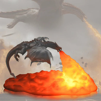 LuxRoyale Dragon Light Night Lamp 3D Printed Fantasy Glow