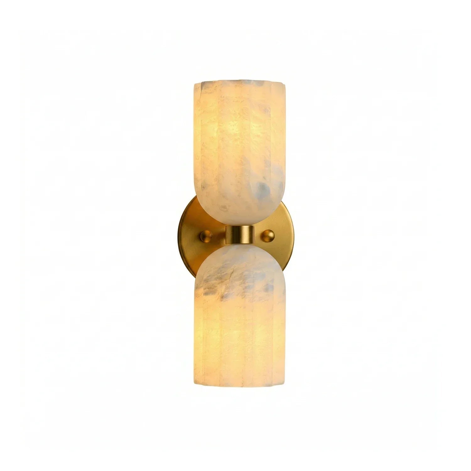 Dual Alabaster Pillar Wall Sconce 1