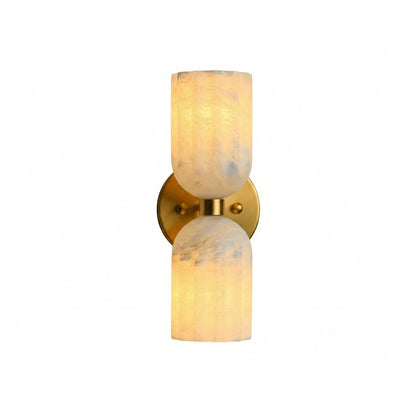 Dual Alabaster Pillar Wall Sconce 1