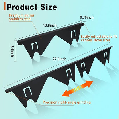 Royaleva Stove Gap Cover - Adjustable Stainless Steel Design