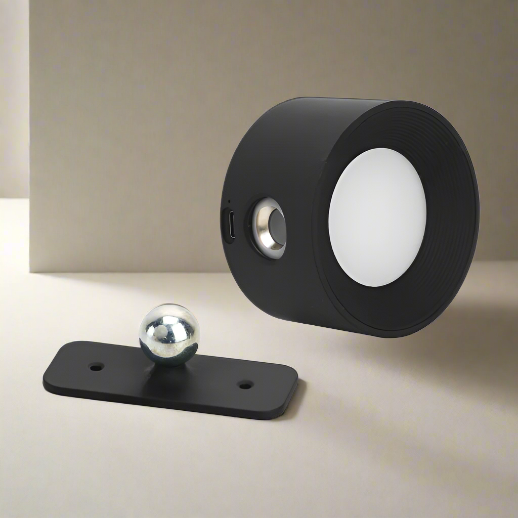 Spotlight Cordless Wall Lamp - 360° Rotation, Dimmable, Rechargeable Wall Light - White / Touch Control