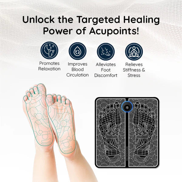 Luxora EMS Acupoints Massage Foot Mat for Pain Relief