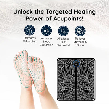 Luxora EMS Acupoints Massage Foot Mat for Pain Relief