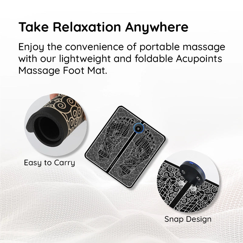 Luxora EMS Acupoints Massage Foot Mat for Pain Relief