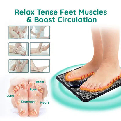 Luxora EMS Acupoints Massage Foot Mat for Pain Relief