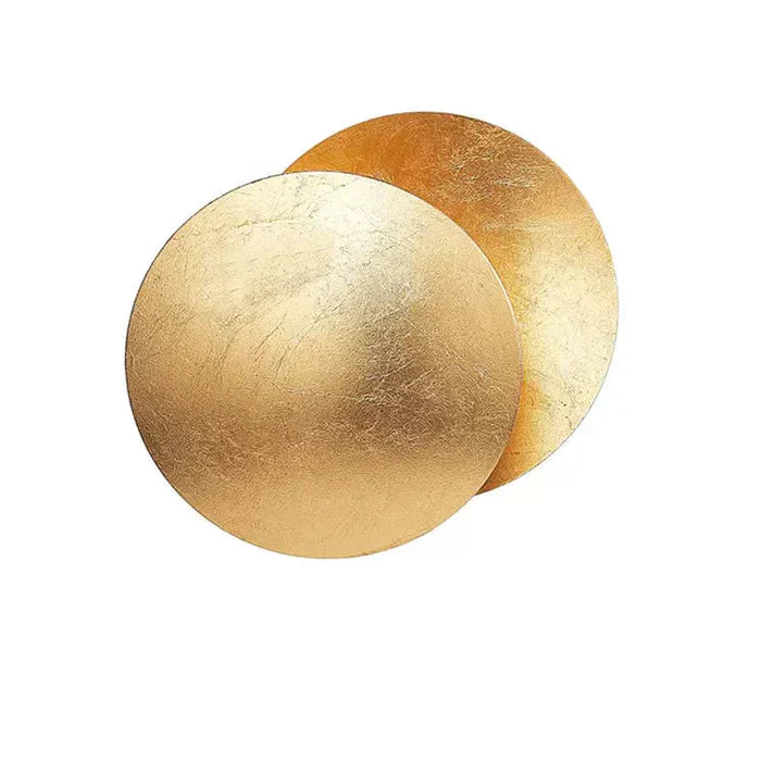 Luxora Modern Eclipse LED Wall Light, Gold Dual Circle Sconce for Bedroom