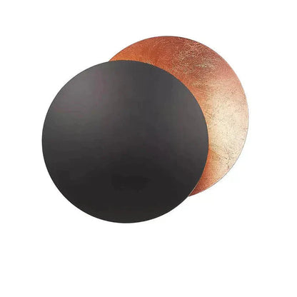 Luxora Modern Eclipse LED Wall Light, Gold Dual Circle Sconce for Bedroom