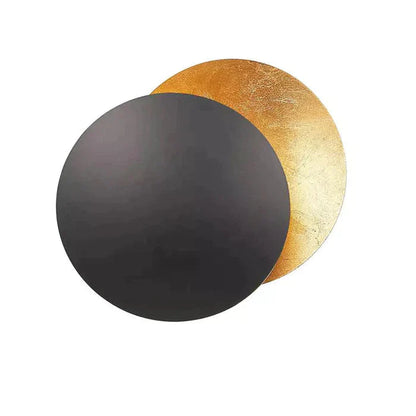 Luxora Modern Eclipse LED Wall Light, Gold Dual Circle Sconce for Bedroom