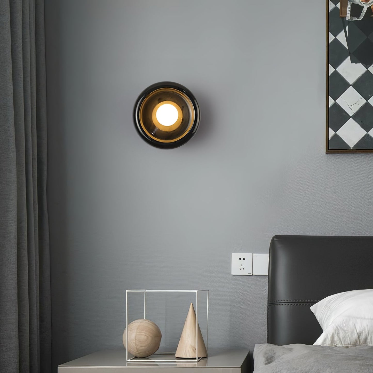 RoyaleGlow Eclipse Natural Alabaster Wall Sconce - Modern LED Lighting