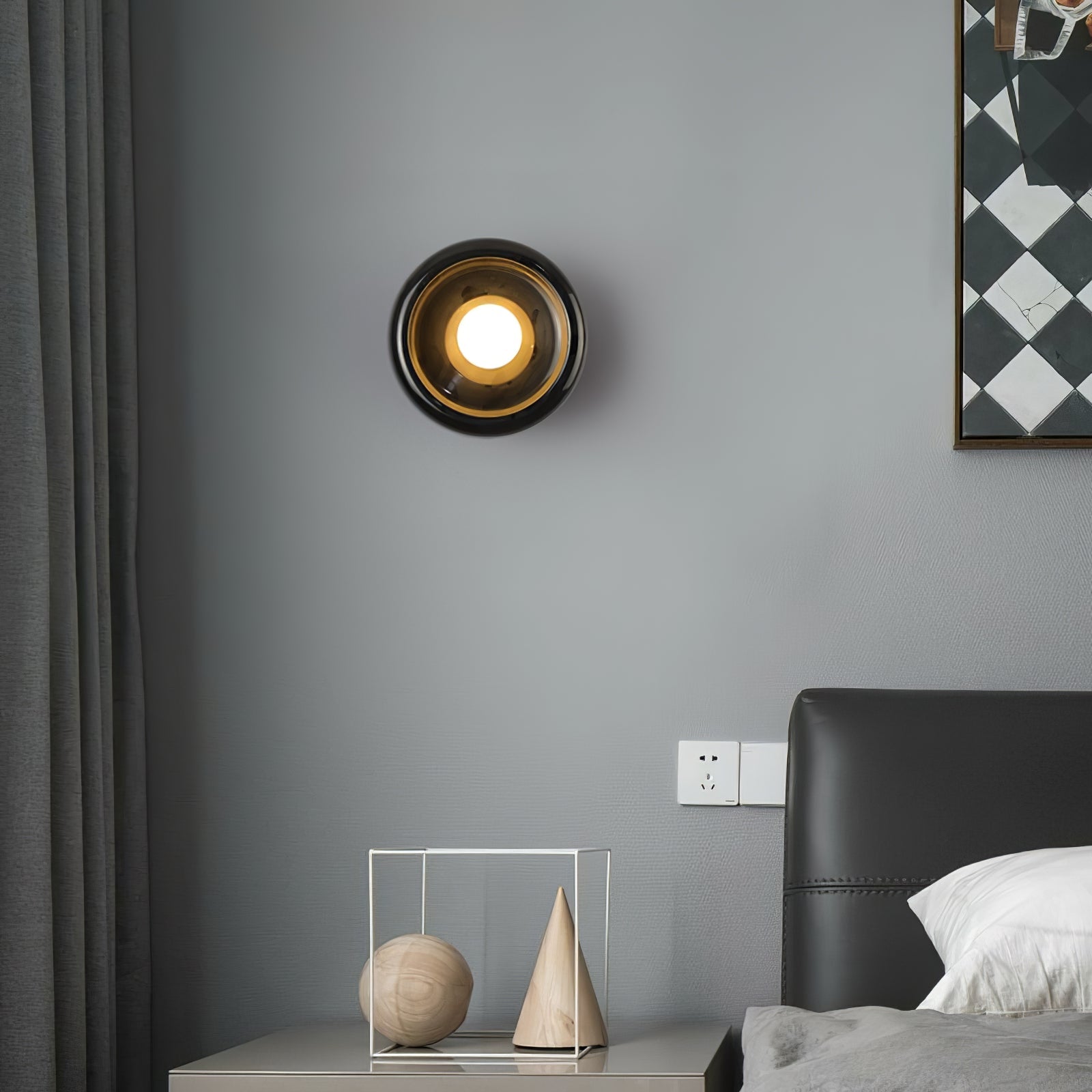 RoyaleGlow Eclipse Natural Alabaster Wall Sconce - Modern LED Lighting