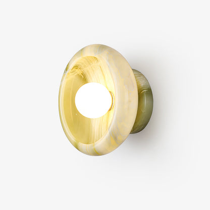 RoyaleGlow Eclipse Natural Alabaster Wall Sconce - Modern LED Lighting
