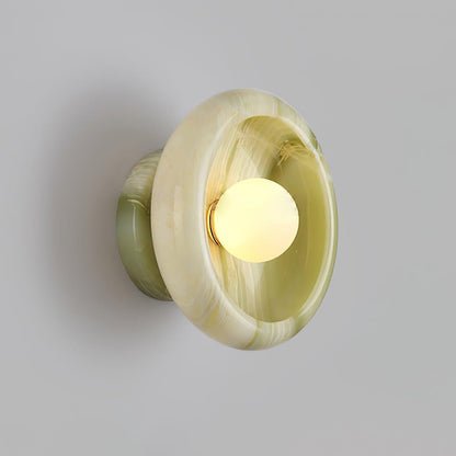 RoyaleGlow Eclipse Natural Alabaster Wall Sconce - Modern LED Lighting