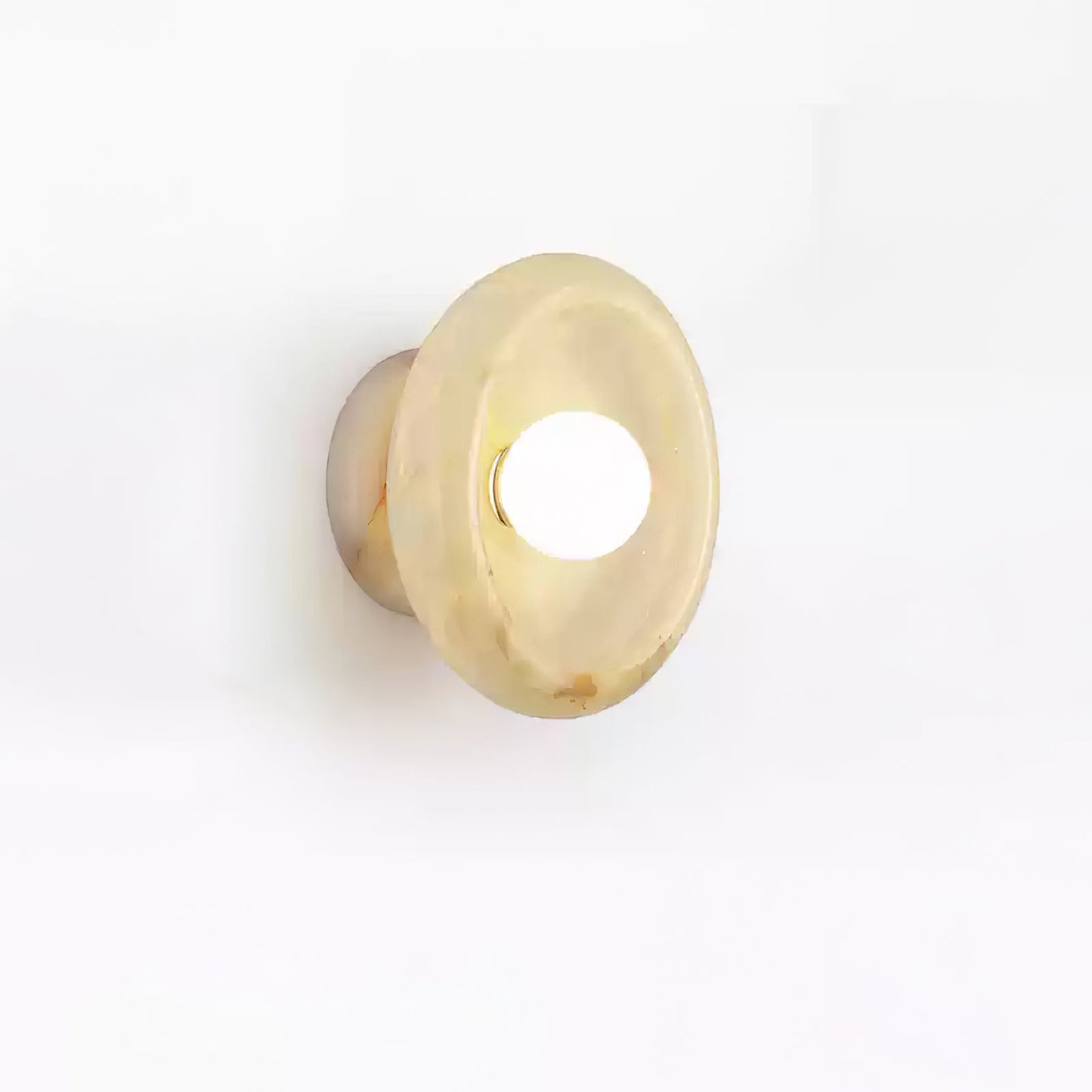 RoyaleGlow Eclipse Natural Alabaster Wall Sconce - Modern LED Lighting