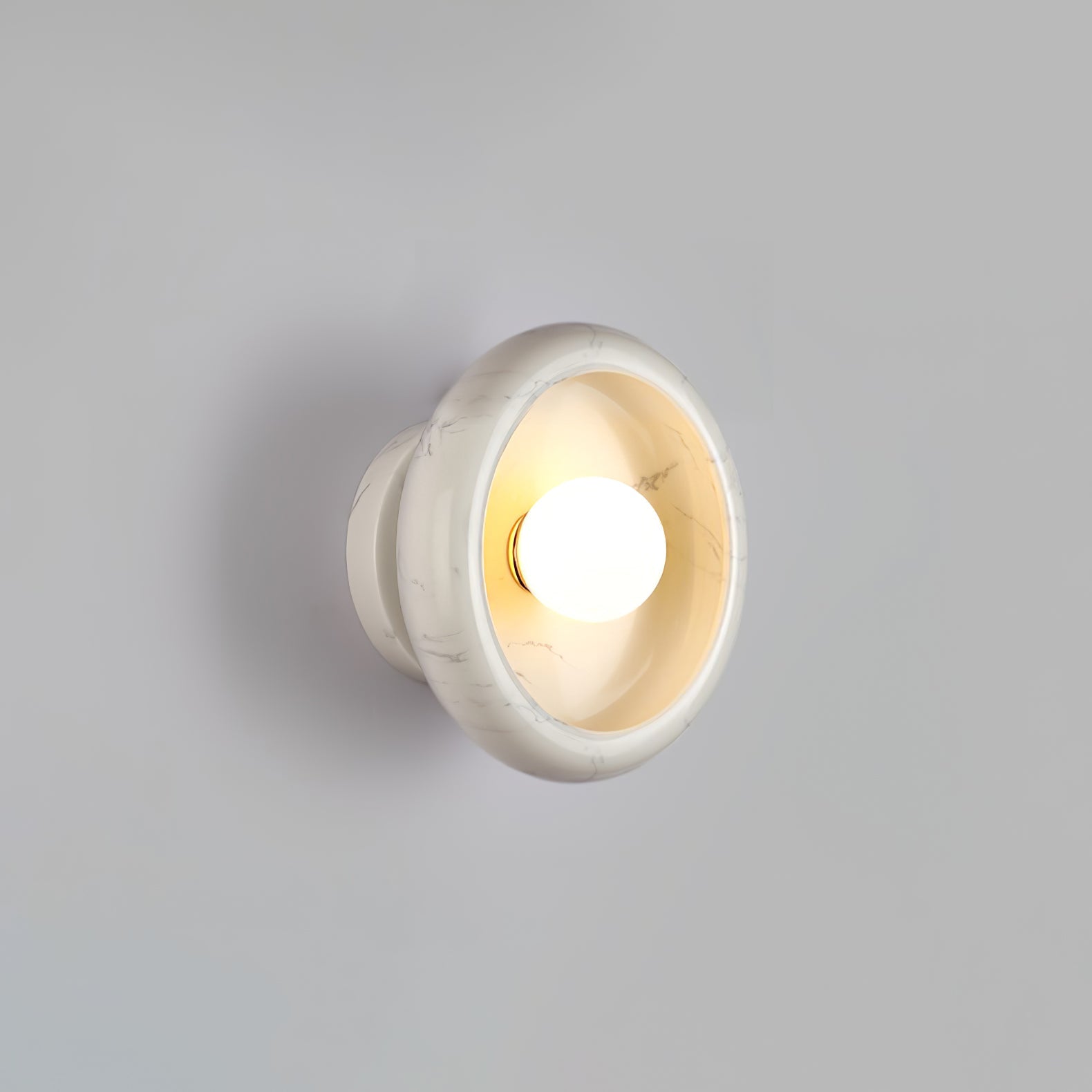 RoyaleGlow Eclipse Natural Alabaster Wall Sconce - Modern LED Lighting