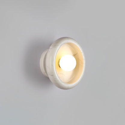 RoyaleGlow Eclipse Natural Alabaster Wall Sconce - Modern LED Lighting