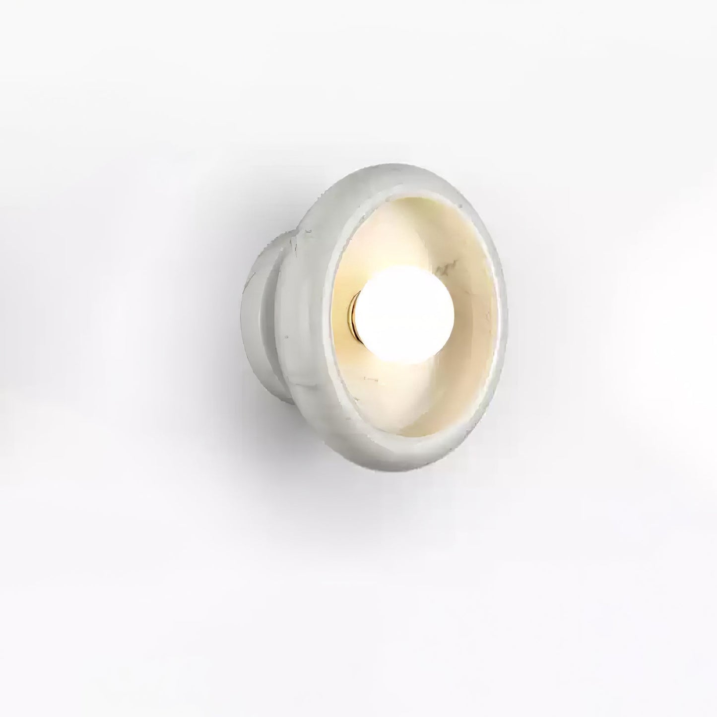 RoyaleGlow Eclipse Natural Alabaster Wall Sconce - Modern LED Lighting