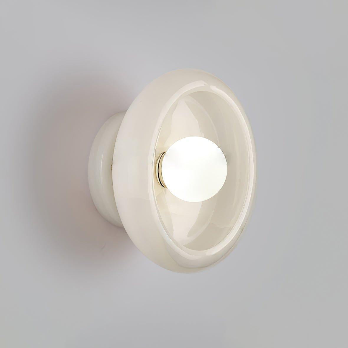 RoyaleGlow Eclipse Natural Alabaster Wall Sconce - Modern LED Lighting